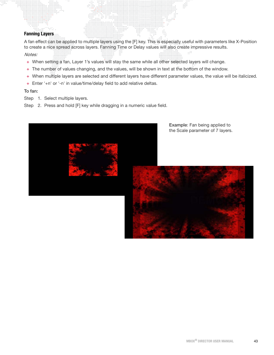 Fanning layers | PRG Mbox Director User Manual v3.7 User Manual | Page 49 / 80
