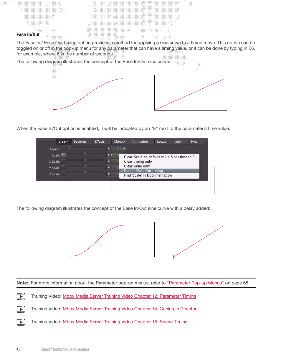 Ease in/out | PRG Mbox Director User Manual v3.7 User Manual | Page 70 / 80