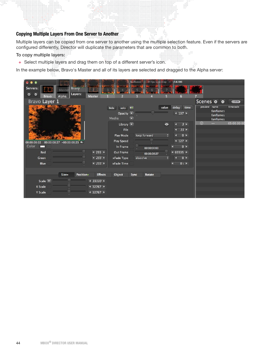 Copying multiple layers from one server to another | PRG Mbox Director User Manual v3.6.1 User Manual | Page 50 / 80