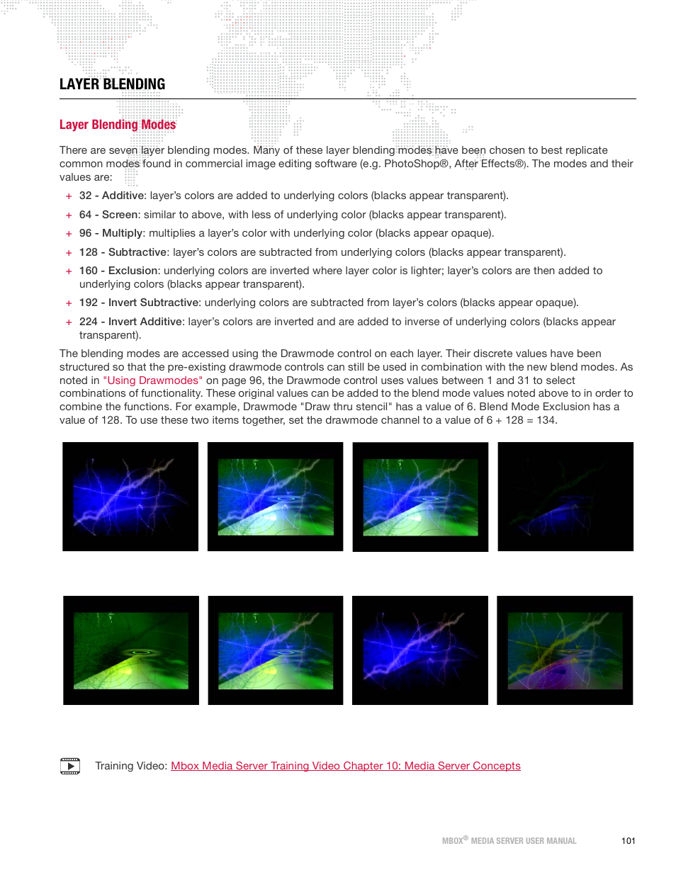 Layer blending, Layer blending modes | PRG Mbox Designer Manual 3.9 User Manual | Page 109 / 206