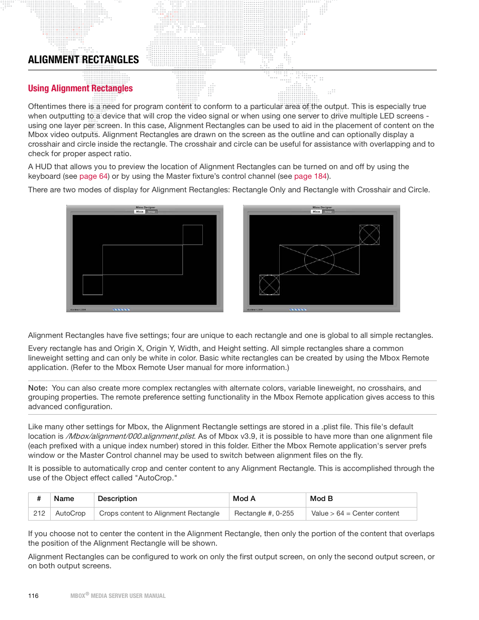 Alignment rectangles, Using alignment rectangles | PRG Mbox Designer Manual 3.9 User Manual | Page 124 / 206