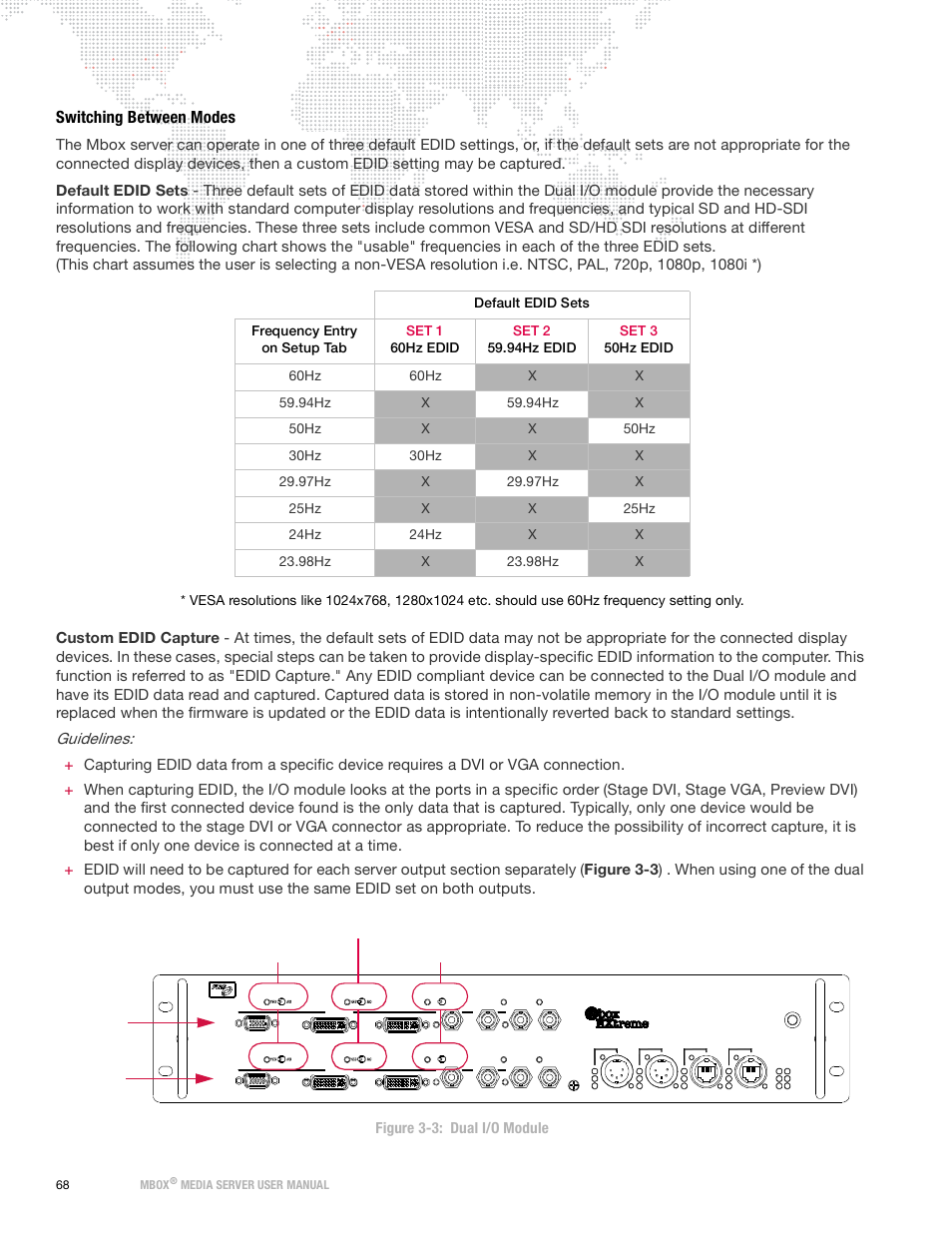 Switching between modes, Guidelines, Dual i/o module | PRG Mbox Designer Manual 3.9 User Manual | Page 76 / 206