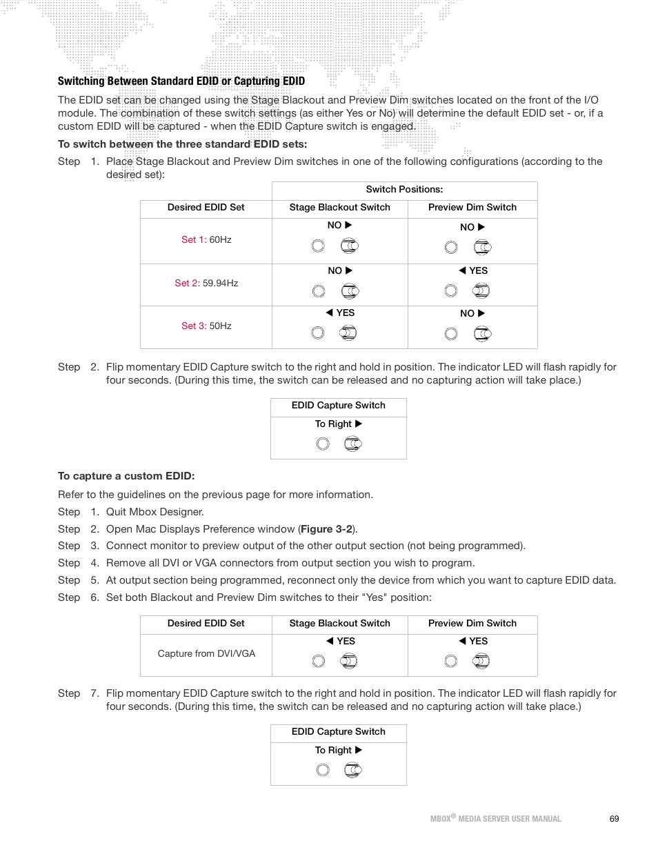 Switching between standard edid or capturing edid | PRG Mbox Designer Manual 3.9 User Manual | Page 77 / 206