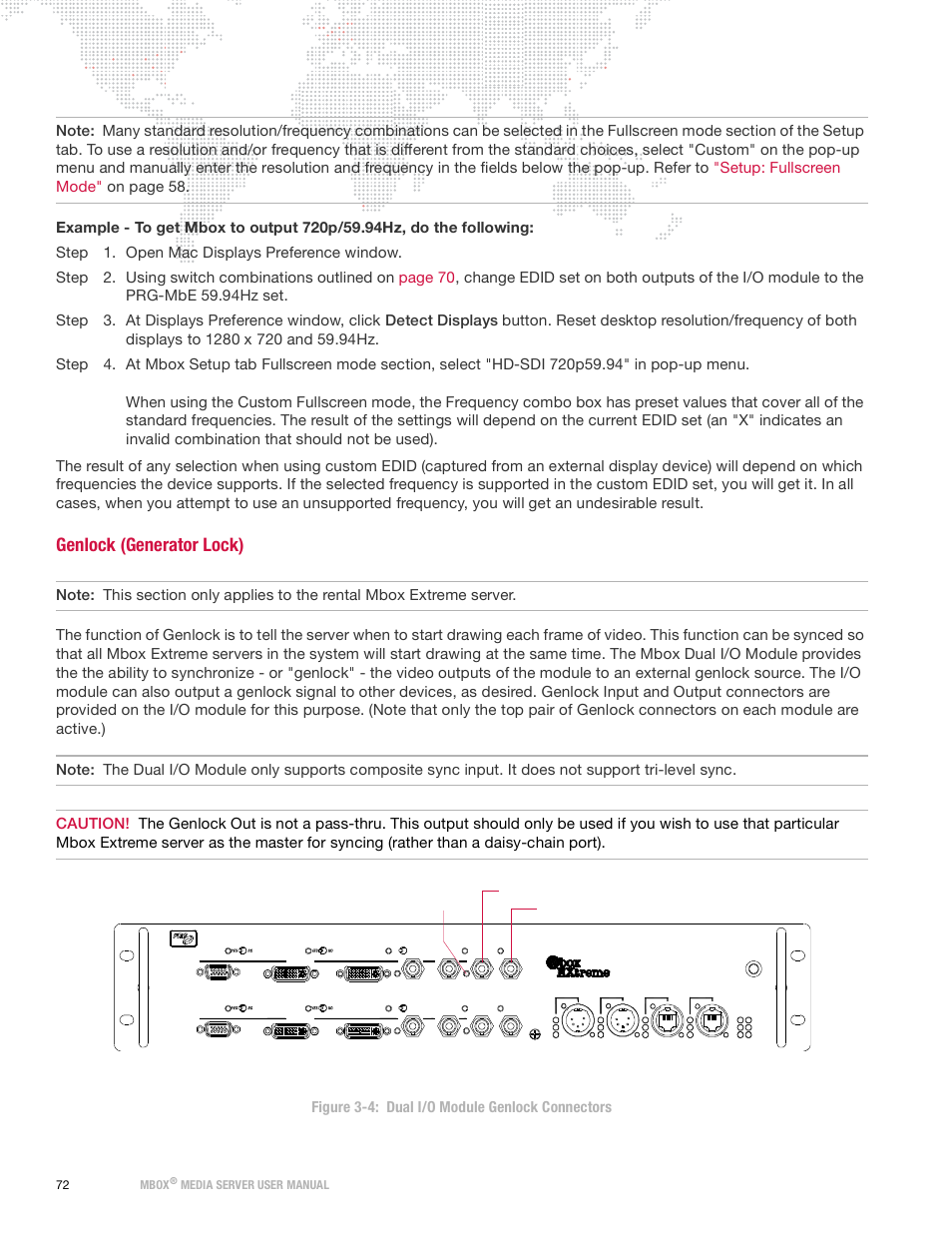 Genlock (generator lock), Dual i/o module | PRG Mbox Designer Manual 3.9 User Manual | Page 80 / 206