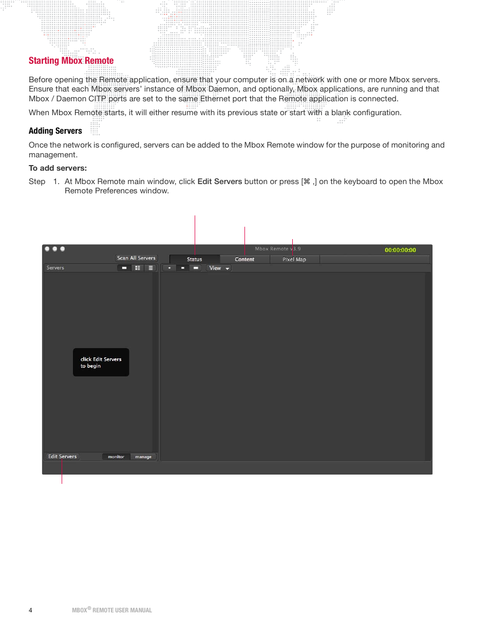 Starting mbox remote, Adding servers | PRG Mbox Remote Manual 3.9 User Manual | Page 10 / 114