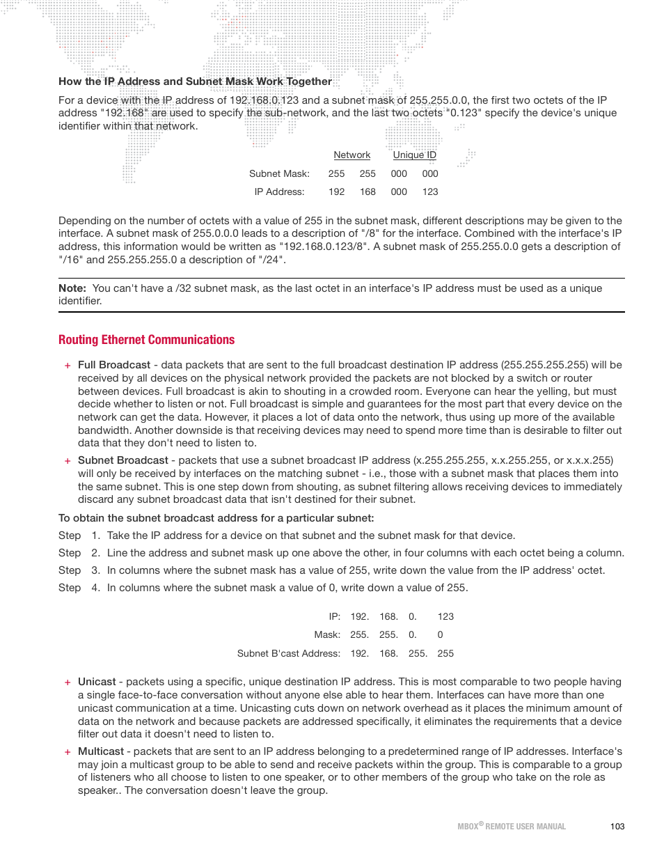 Routing ethernet communications | PRG Mbox Remote Manual 3.9 User Manual | Page 109 / 114