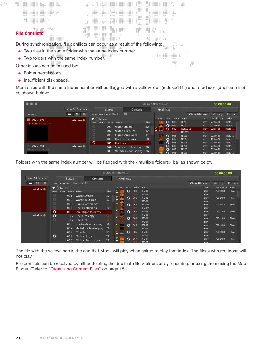 File conflicts | PRG Mbox Remote Manual 3.9 User Manual | Page 26 / 114