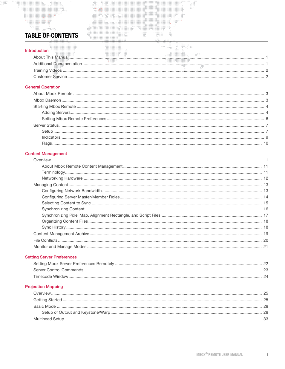 PRG Mbox Remote Manual 3.9 User Manual | Page 3 / 114