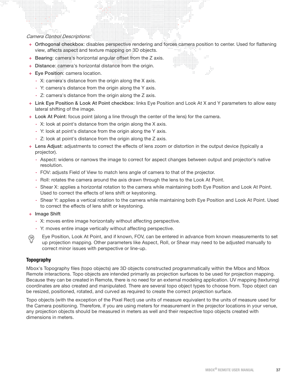 Topography | PRG Mbox Remote Manual 3.9 User Manual | Page 43 / 114