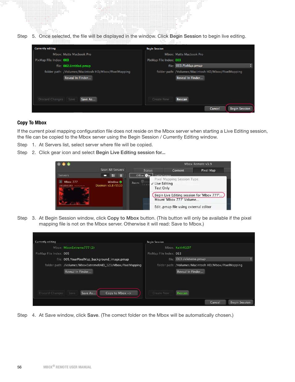 Copy to mbox | PRG Mbox Remote Manual 3.9 User Manual | Page 62 / 114