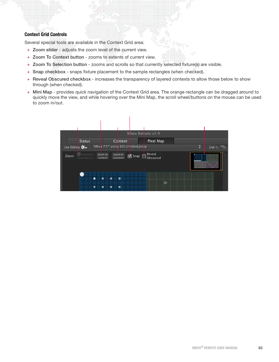 Context grid controls | PRG Mbox Remote Manual 3.9 User Manual | Page 69 / 114