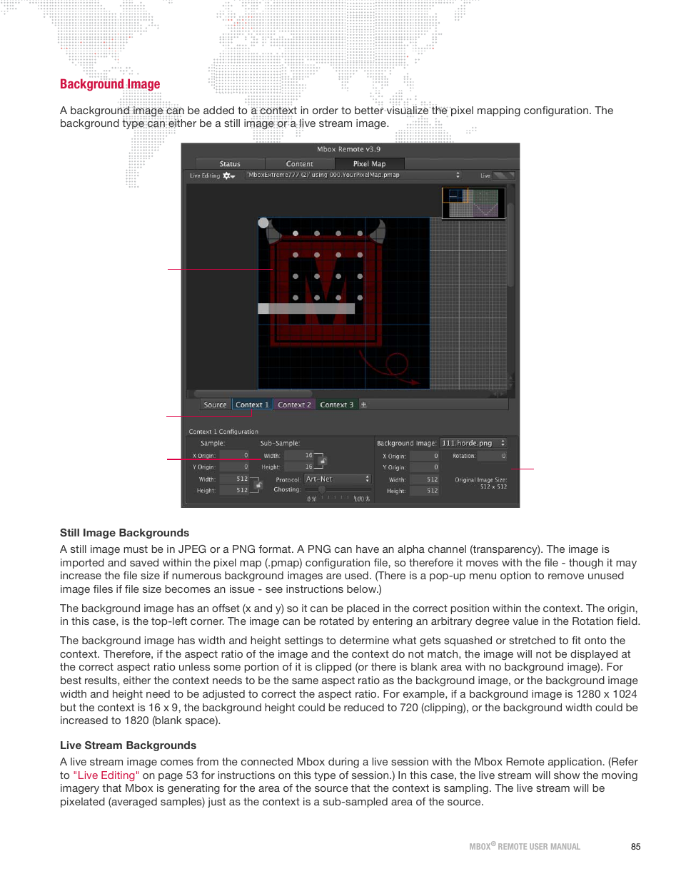 Background image | PRG Mbox Remote Manual 3.9 User Manual | Page 91 / 114