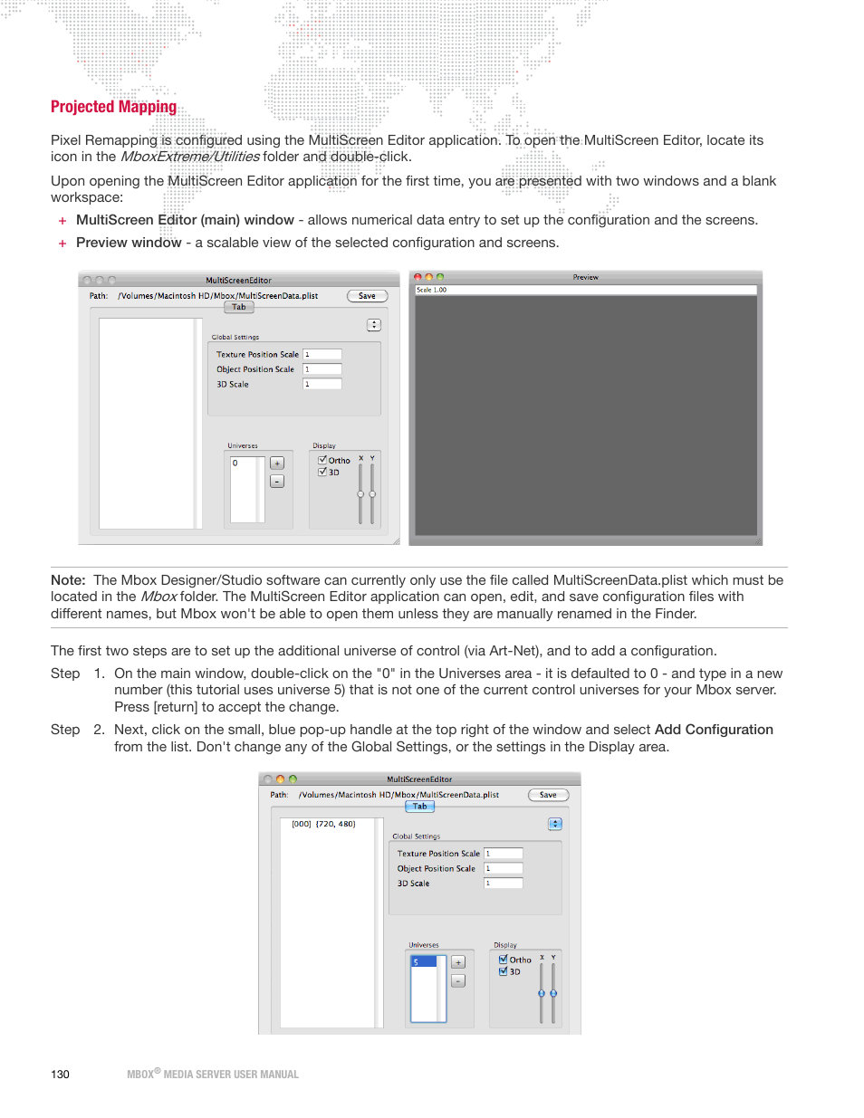 Projected mapping | PRG Mbox Designer Manual 3.8 User Manual | Page 138 / 244