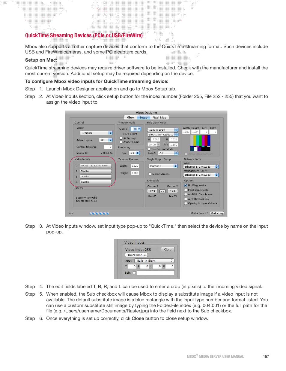 Quicktime streaming devices (pcie or usb/firewire) | PRG Mbox Designer Manual 3.8 User Manual | Page 165 / 244