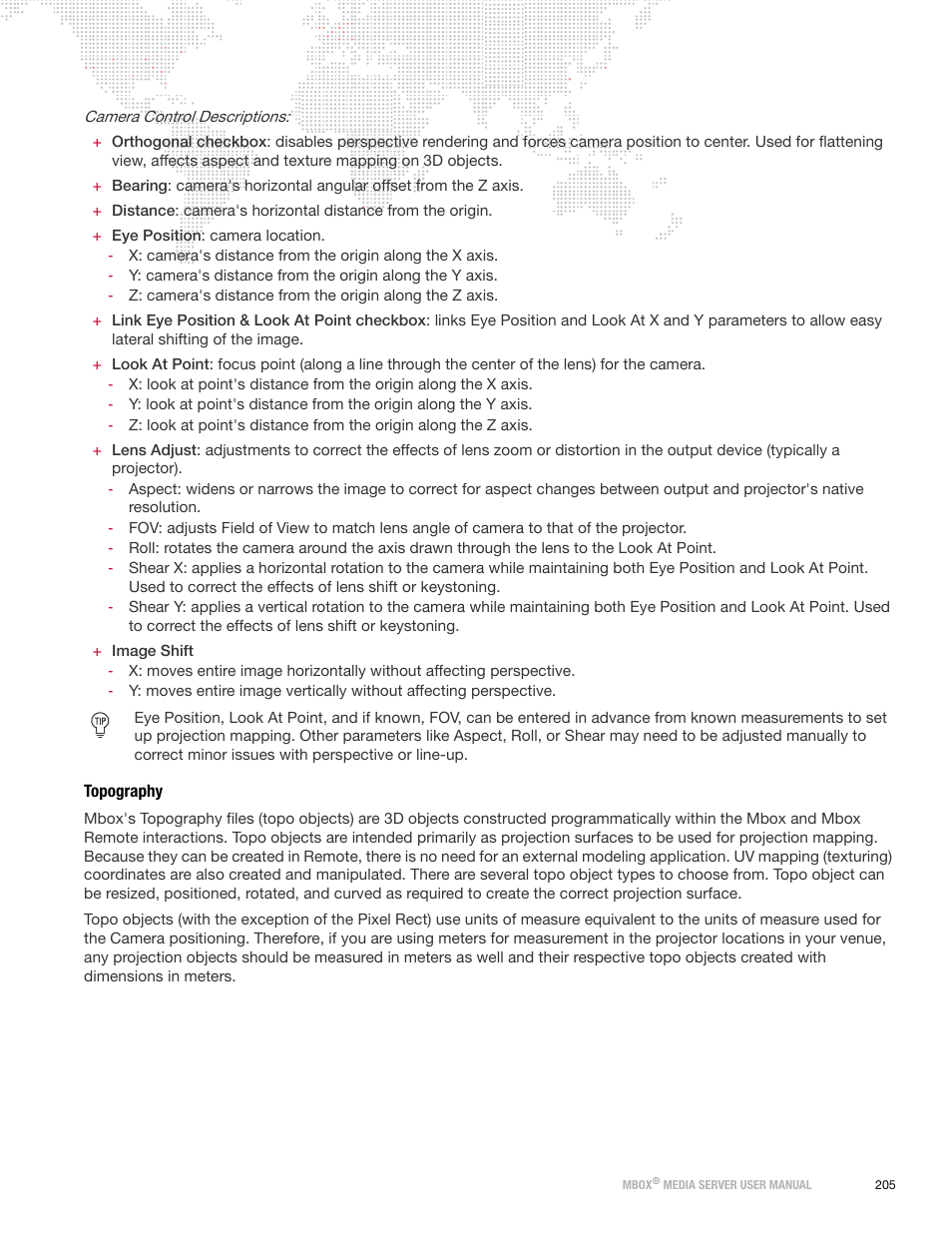 Topography | PRG Mbox Designer Manual 3.8 User Manual | Page 213 / 244