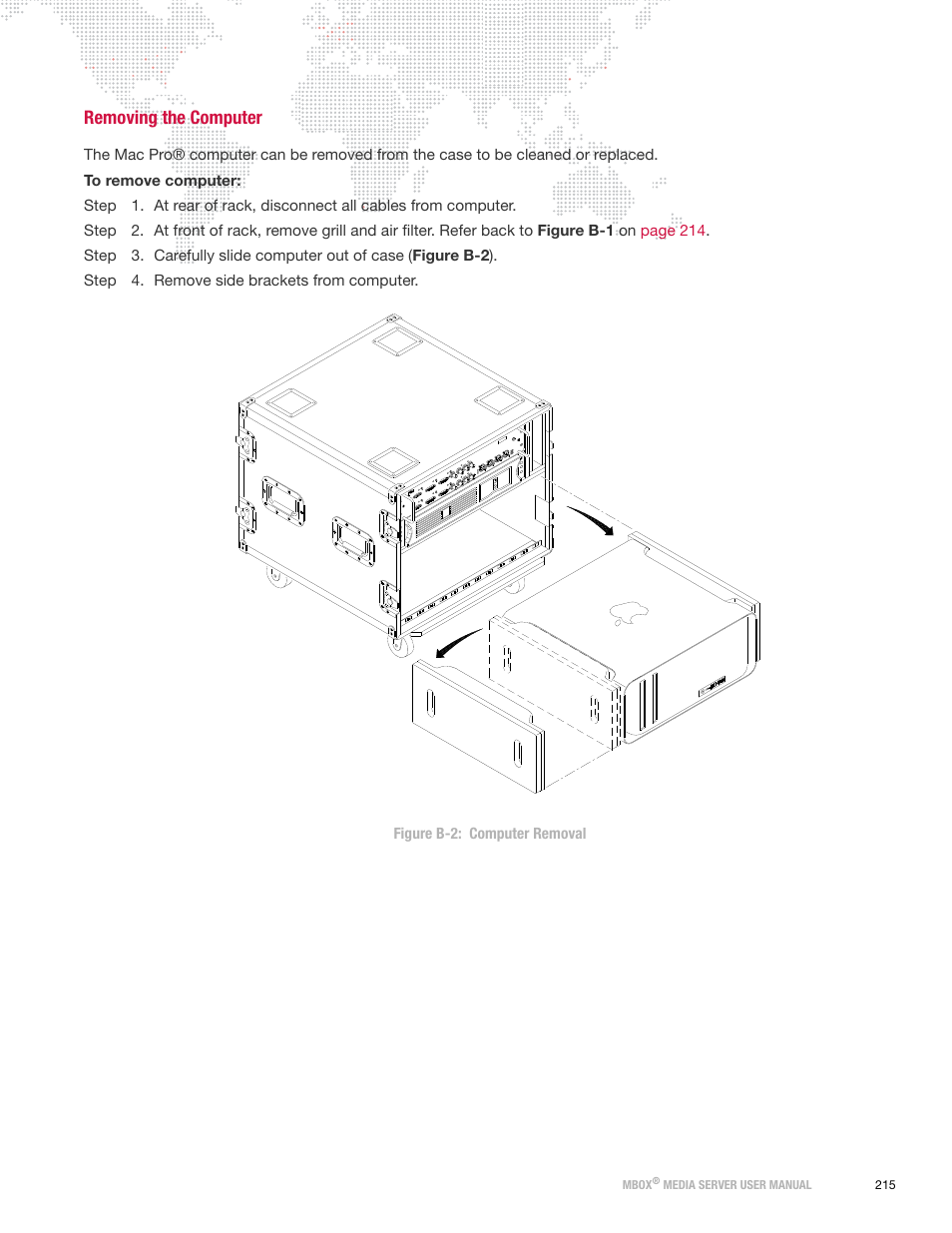 Removing the computer | PRG Mbox Designer Manual 3.8 User Manual | Page 223 / 244