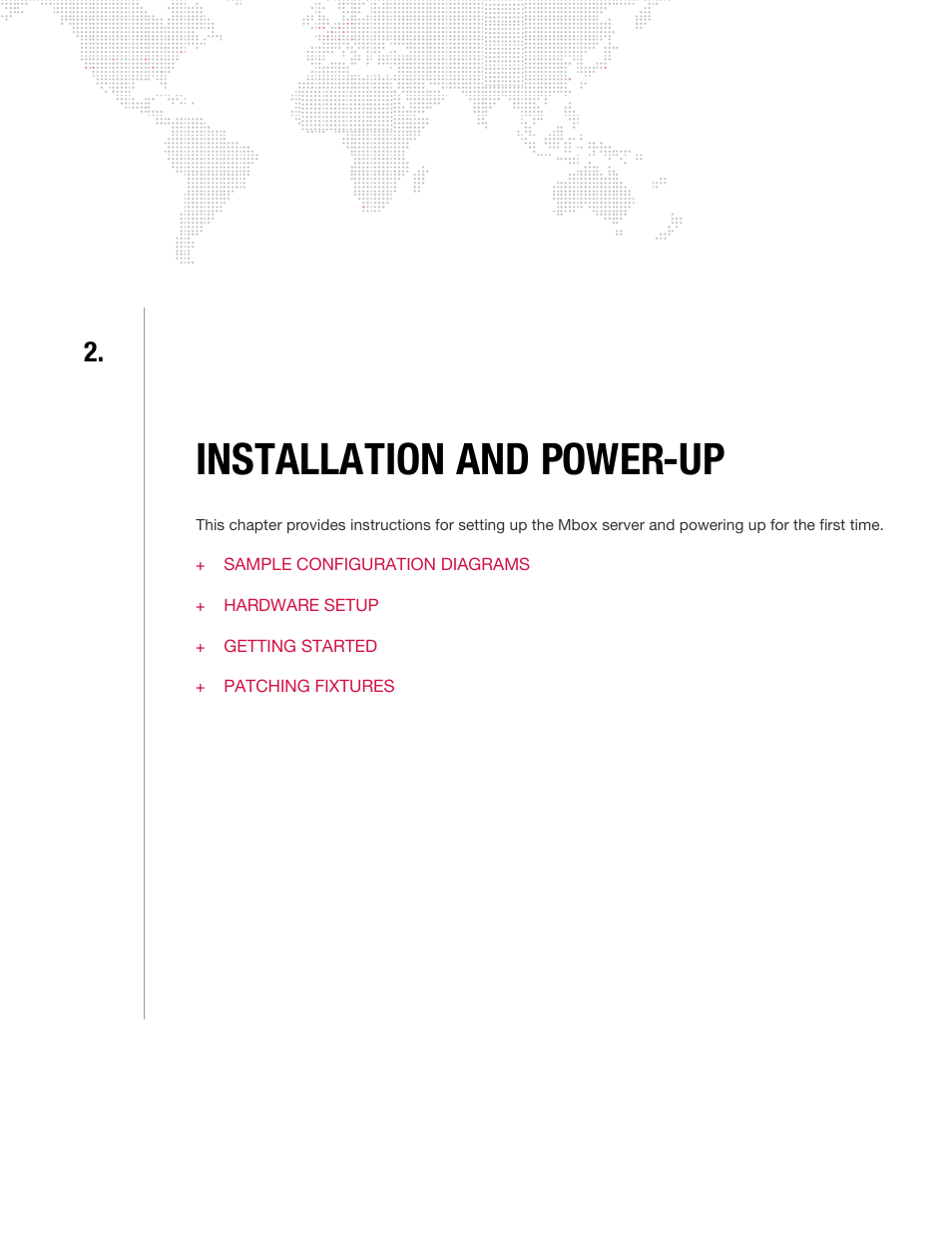 Installation and power-up, Chapter 2. installation and power-up | PRG Mbox Designer Manual 3.8 User Manual | Page 29 / 244