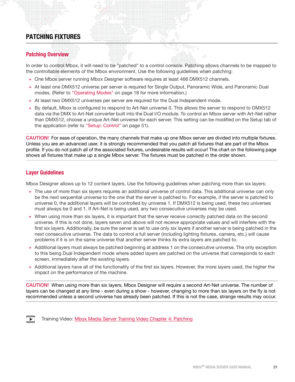 Patching fixtures, Patching overview, Layer guidelines | PRG Mbox Designer Manual 3.8 User Manual | Page 39 / 244