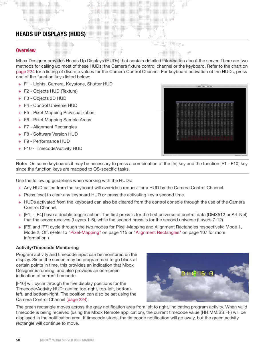 Heads up displays (huds), Overview | PRG Mbox Designer Manual 3.8 User Manual | Page 66 / 244