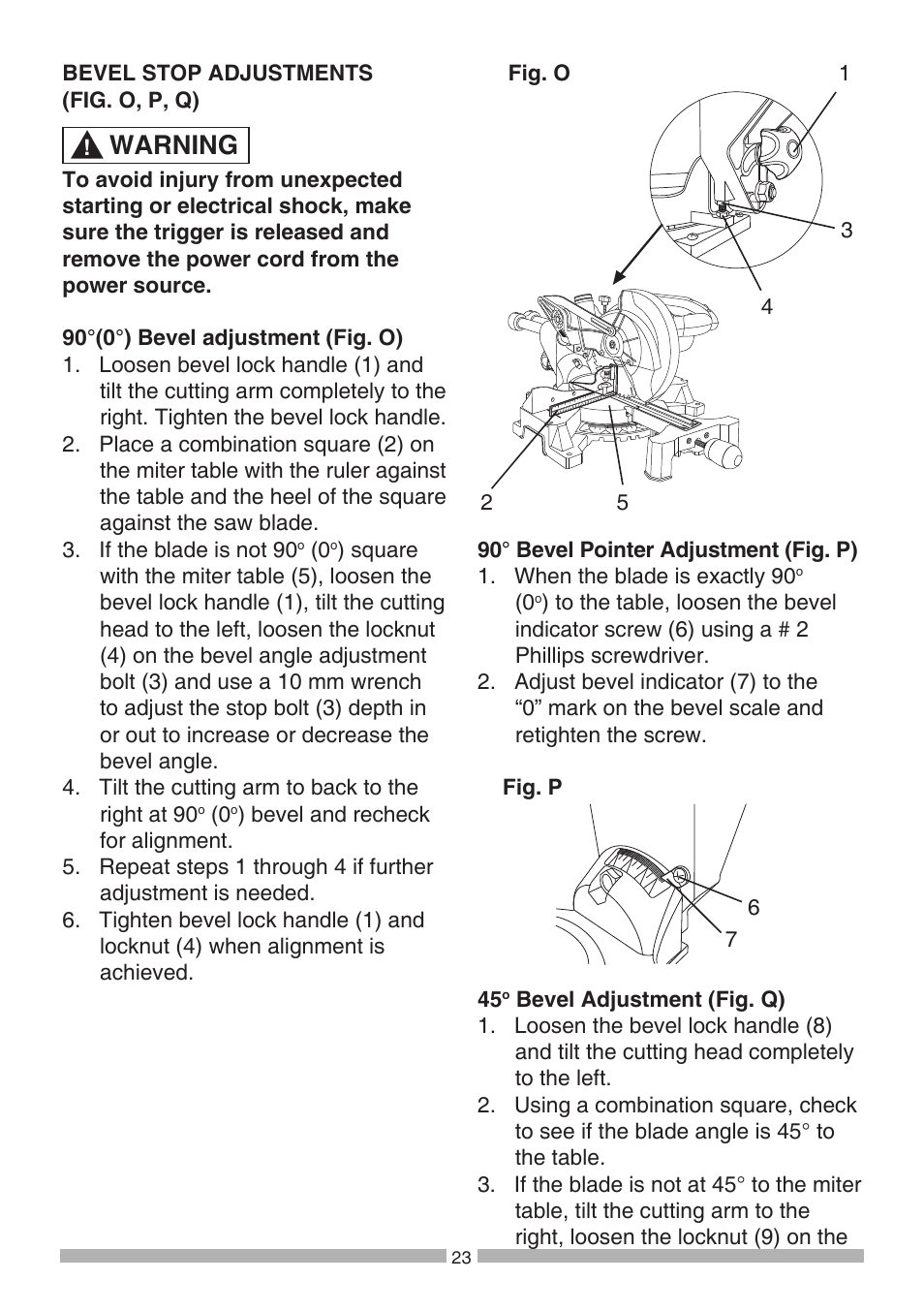 Warning | Craftsman 137.21194 User Manual | Page 23 / 44