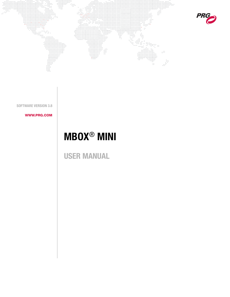 PRG Mbox Mini Manual 3.8 User Manual | 192 pages