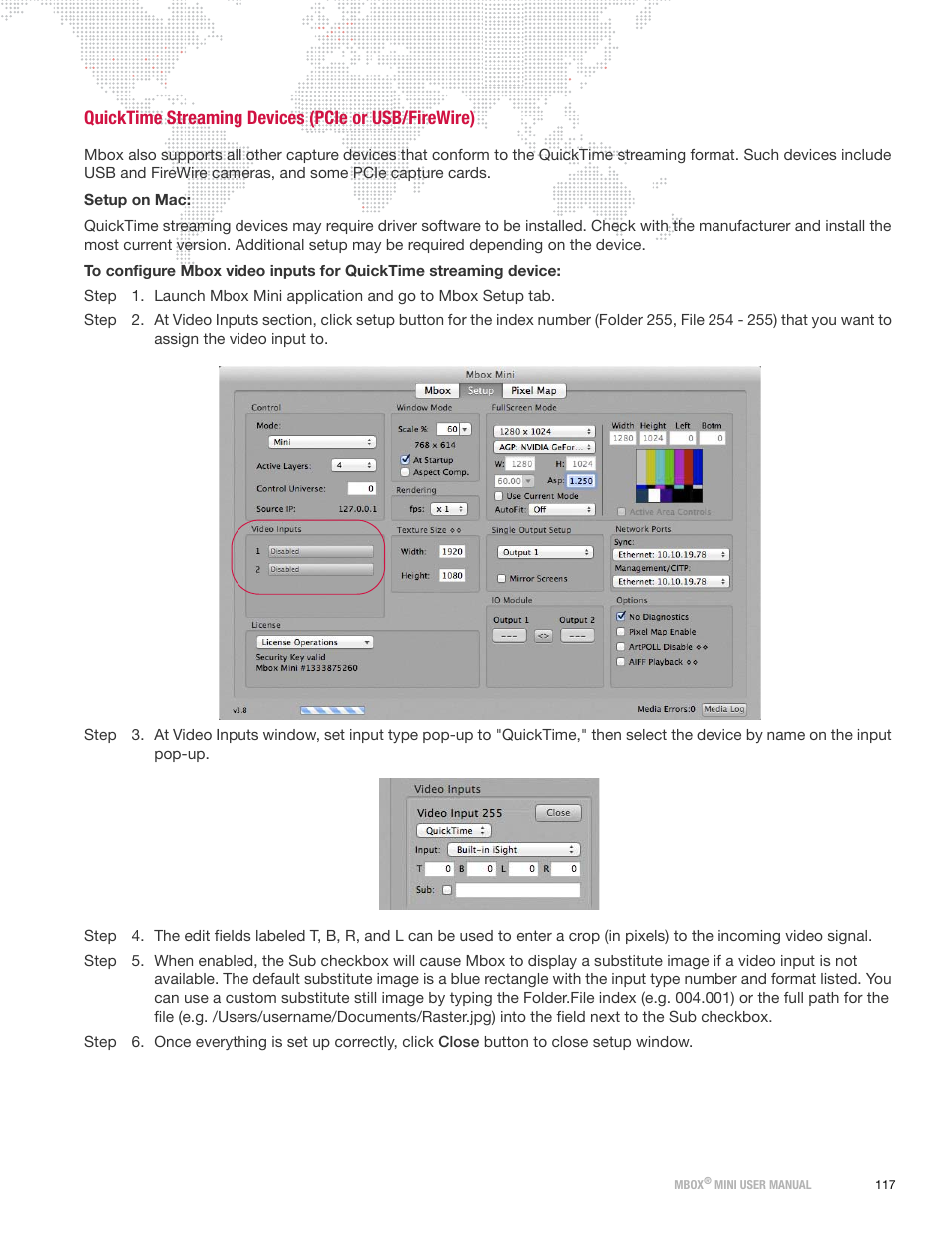 Quicktime streaming devices (pcie or usb/firewire) | PRG Mbox Mini Manual 3.8 User Manual | Page 125 / 192