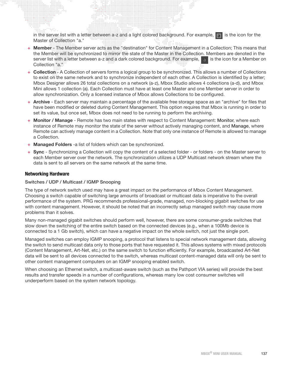 Networking hardware | PRG Mbox Mini Manual 3.8 User Manual | Page 145 / 192