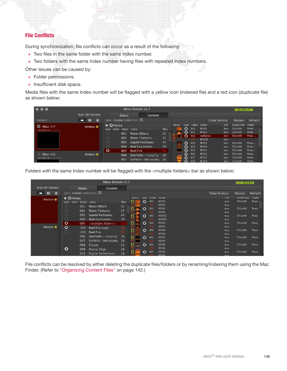 File conflicts | PRG Mbox Mini Manual 3.8 User Manual | Page 153 / 192