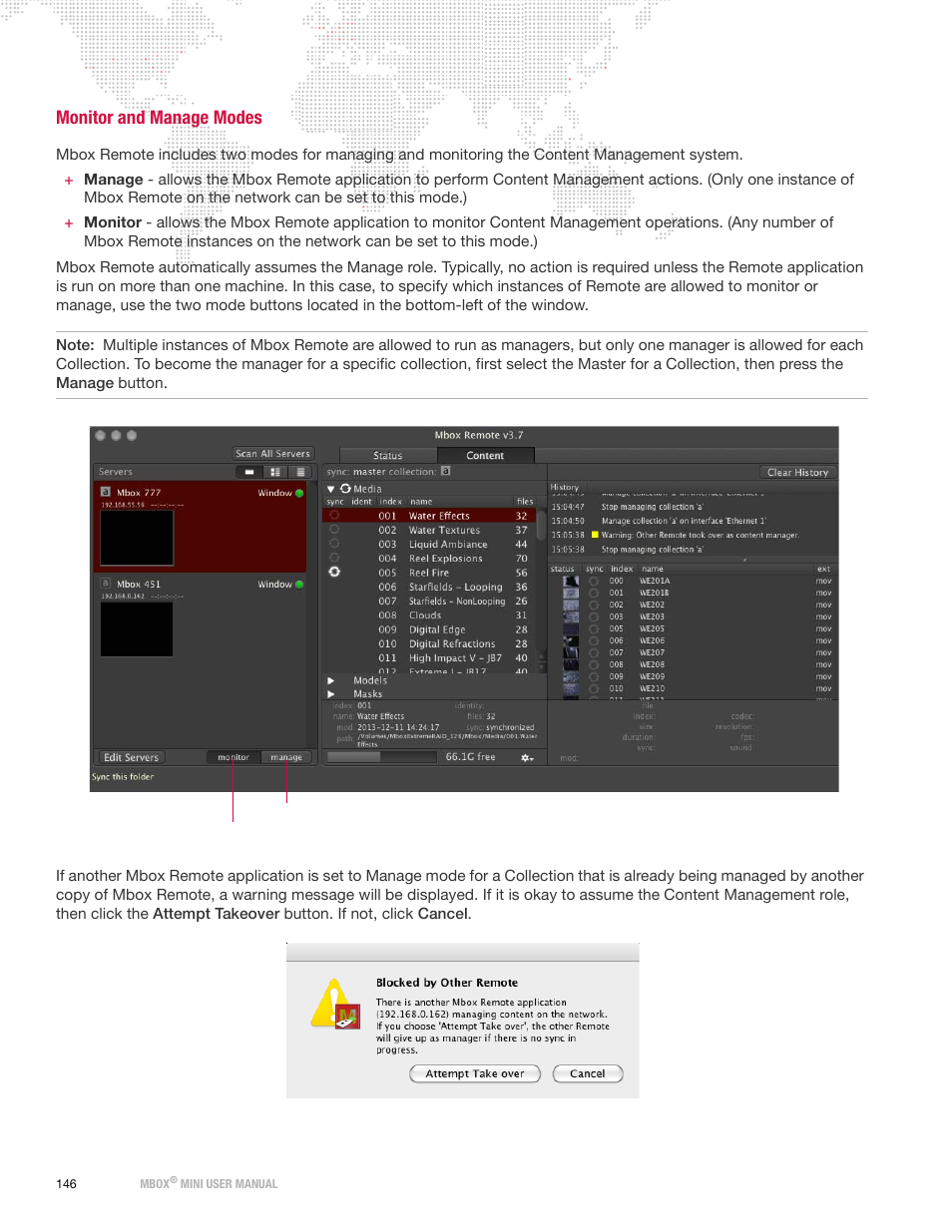 Monitor and manage modes | PRG Mbox Mini Manual 3.8 User Manual | Page 154 / 192