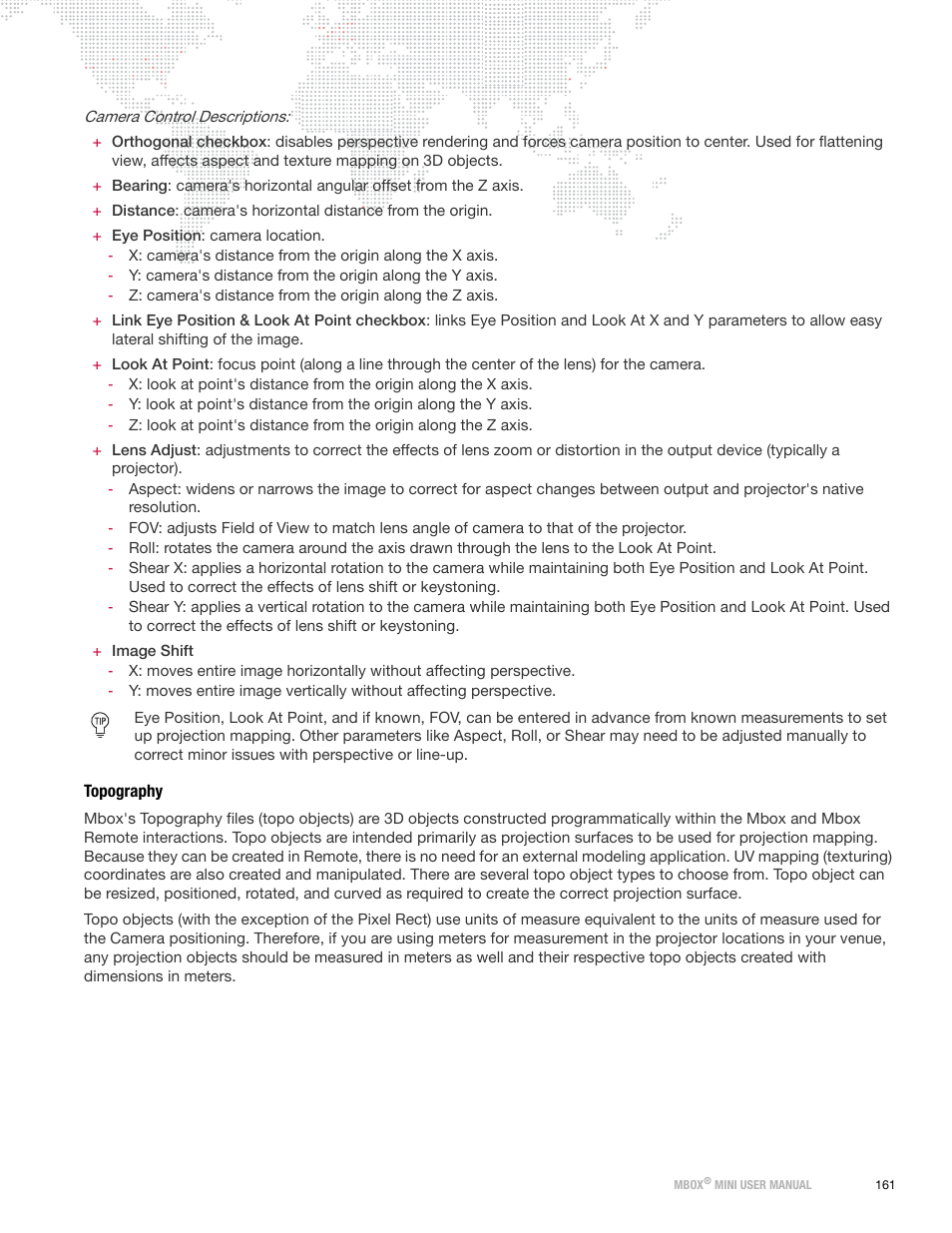 Topography | PRG Mbox Mini Manual 3.8 User Manual | Page 169 / 192