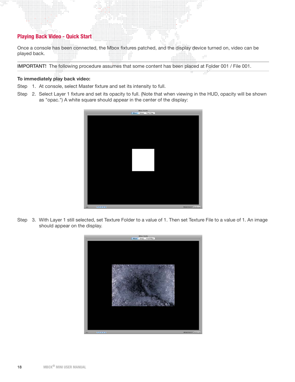 Playing back video - quick start | PRG Mbox Mini Manual 3.8 User Manual | Page 26 / 192