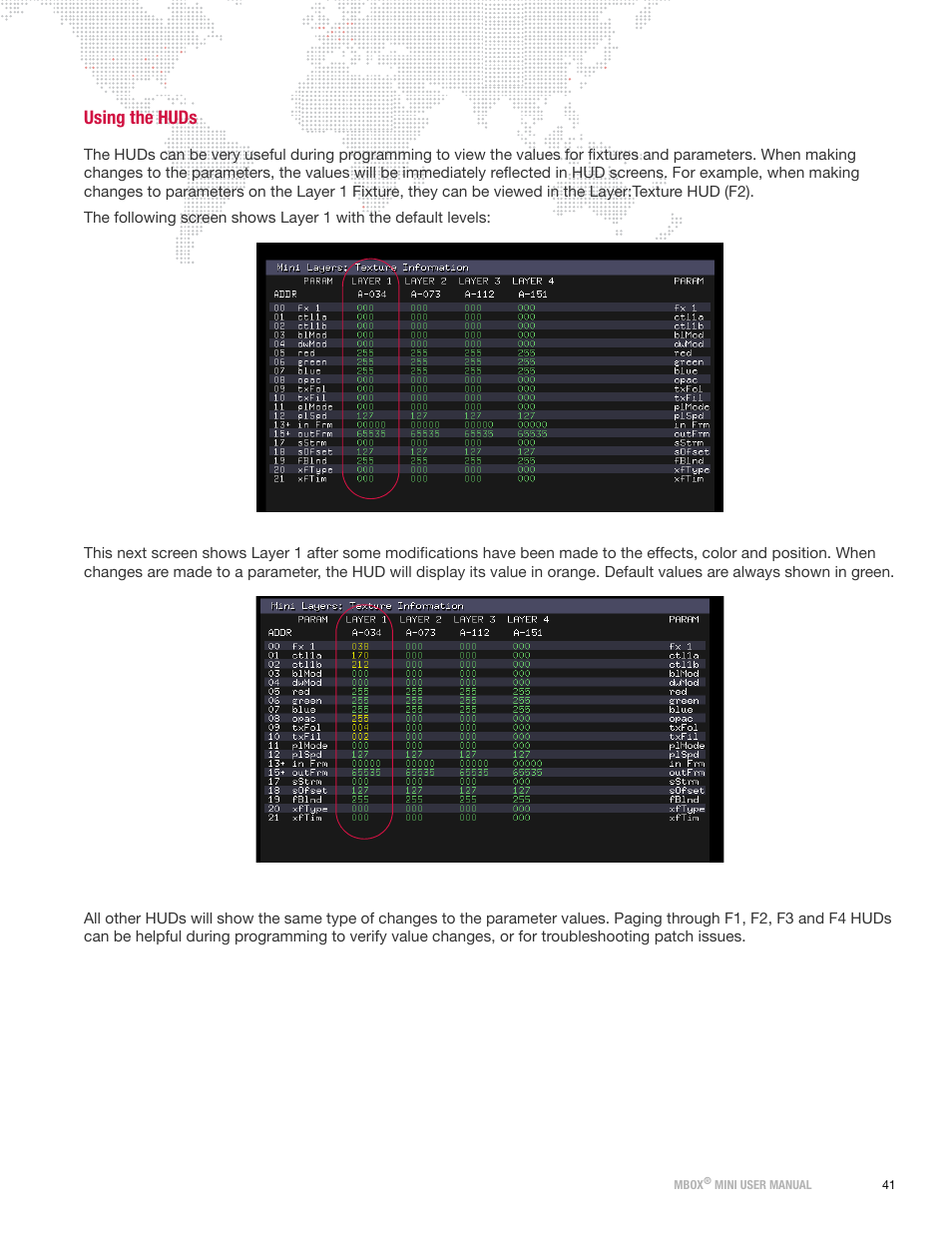 Using the huds | PRG Mbox Mini Manual 3.8 User Manual | Page 49 / 192