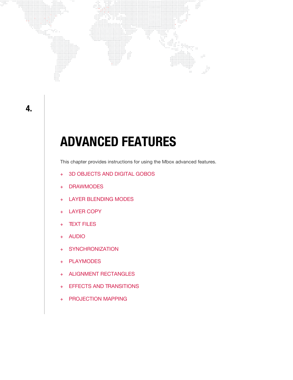 Advanced features, Chapter 4. advanced features | PRG Mbox Mini Manual 3.8 User Manual | Page 53 / 192