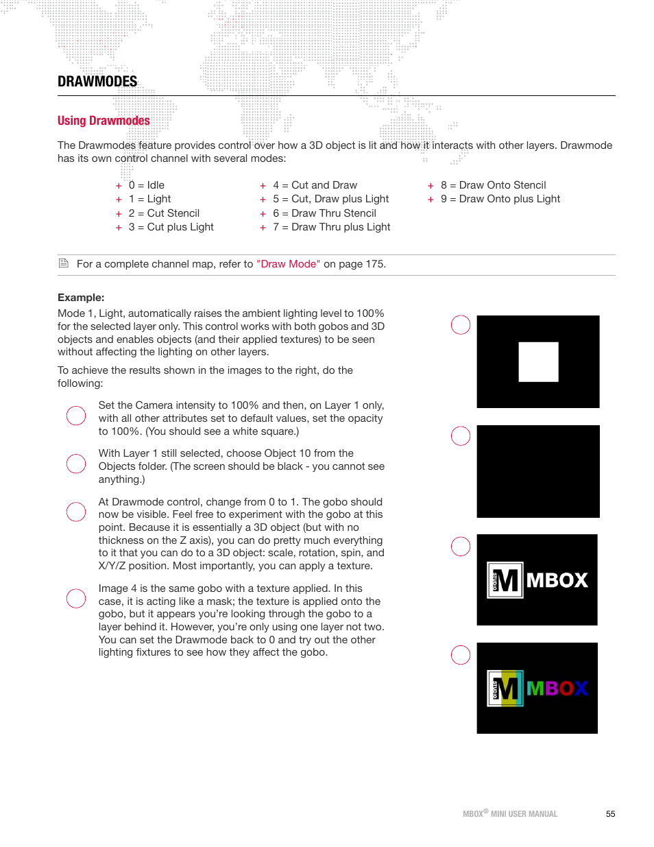 Drawmodes, Using drawmodes | PRG Mbox Mini Manual 3.8 User Manual | Page 63 / 192