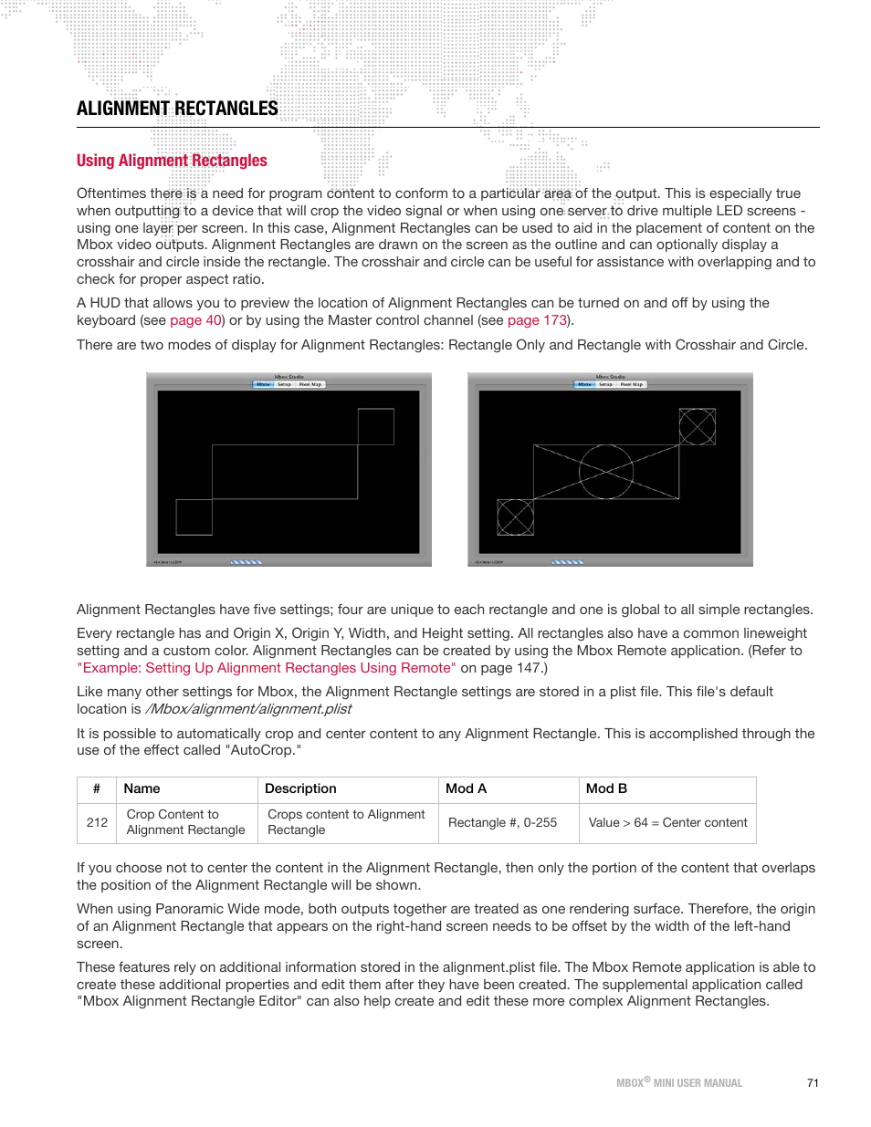 Alignment rectangles, Using alignment rectangles | PRG Mbox Mini Manual 3.8 User Manual | Page 79 / 192