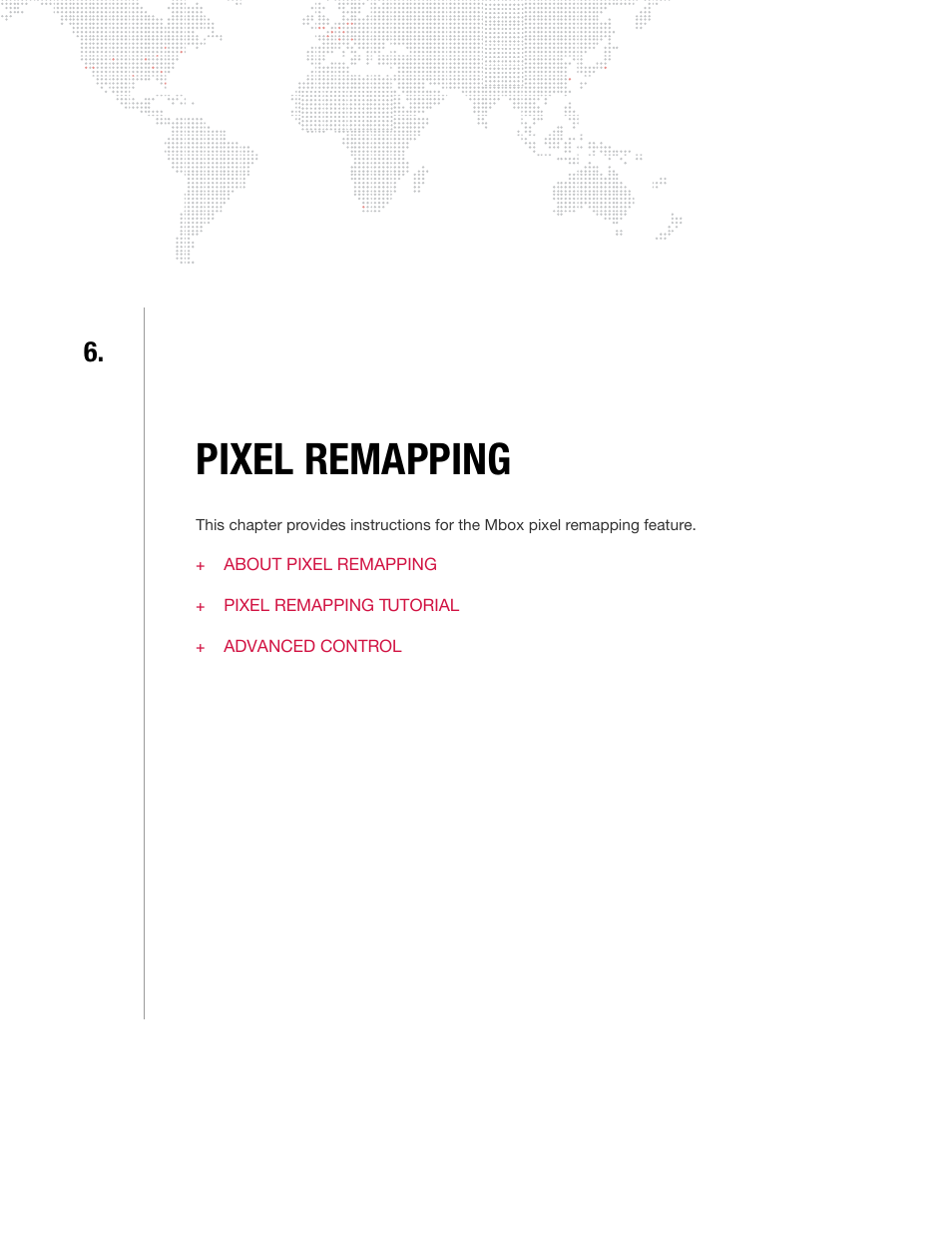 Pixel remapping, Chapter 6. pixel remapping | PRG Mbox Mini Manual 3.8 User Manual | Page 95 / 192