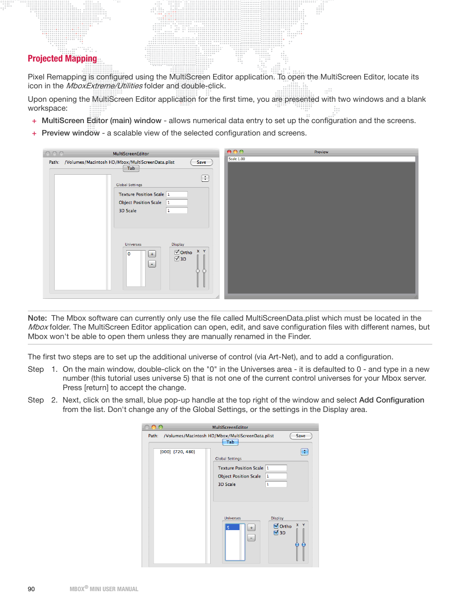 Projected mapping | PRG Mbox Mini Manual 3.8 User Manual | Page 98 / 192