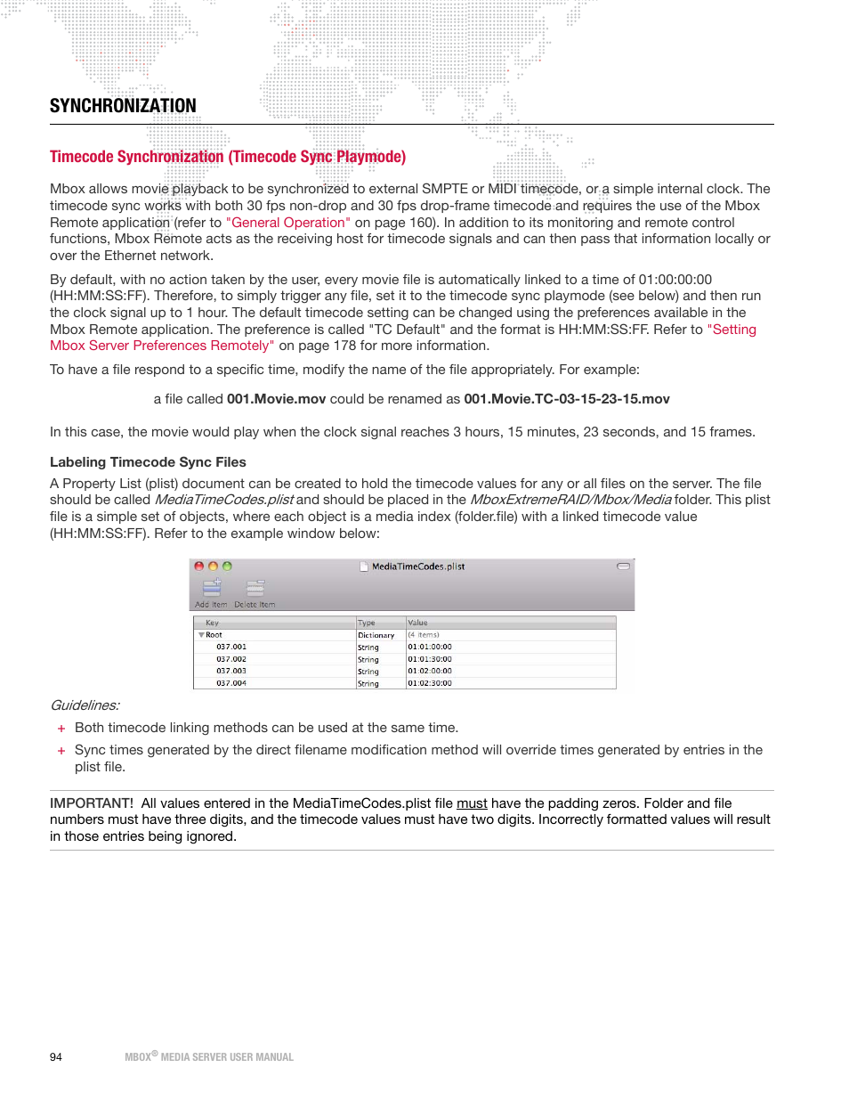 Synchronization, Timecode synchronization (timecode sync playmode) | PRG Mbox Designer User Manual v3.7 User Manual | Page 102 / 232