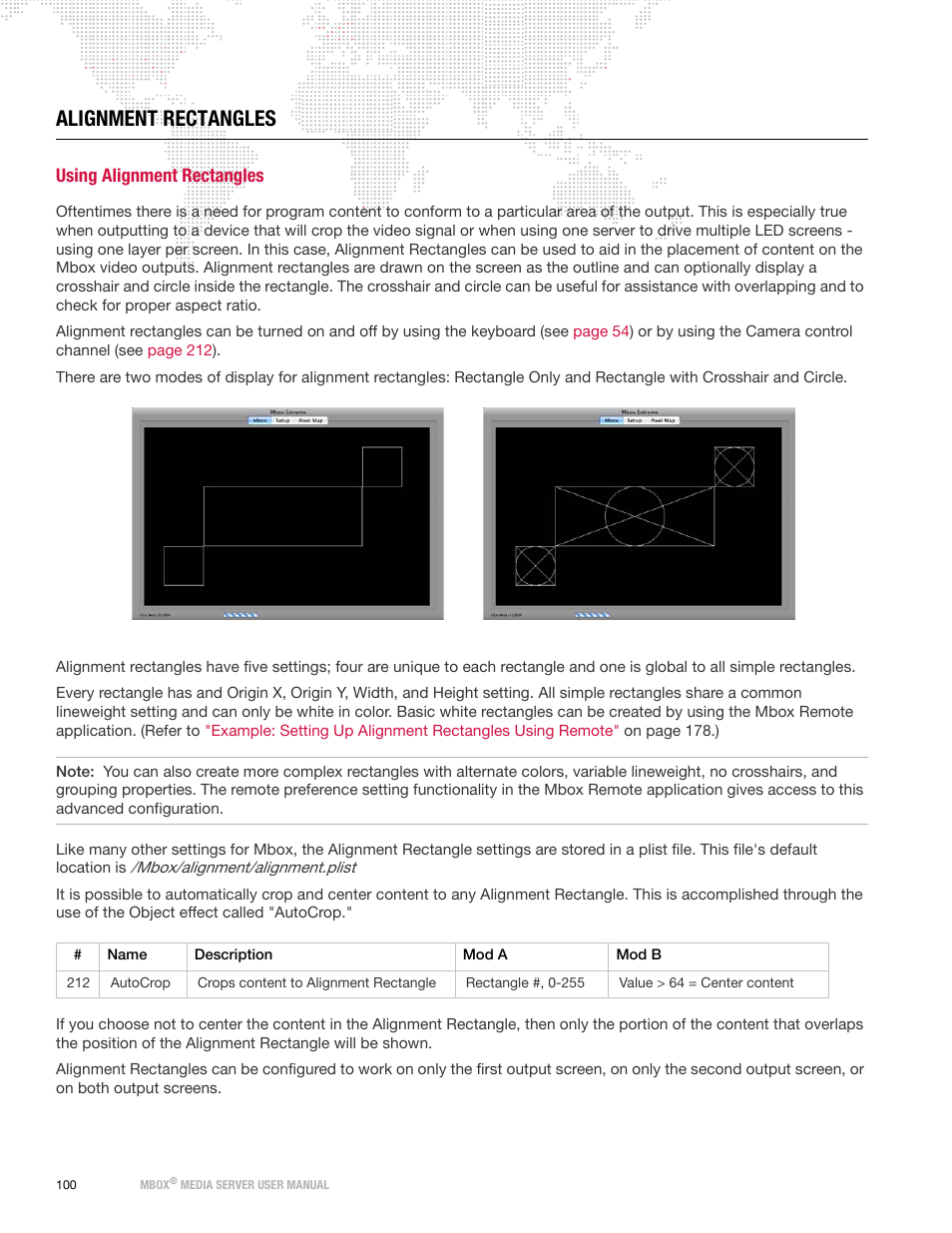 Alignment rectangles, Using alignment rectangles | PRG Mbox Designer User Manual v3.7 User Manual | Page 108 / 232