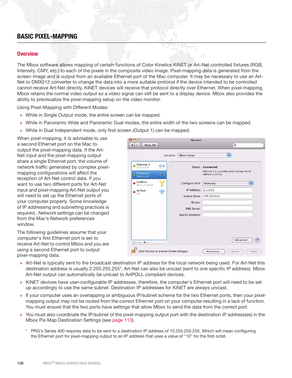 Basic pixel-mapping, Overview | PRG Mbox Designer User Manual v3.7 User Manual | Page 116 / 232