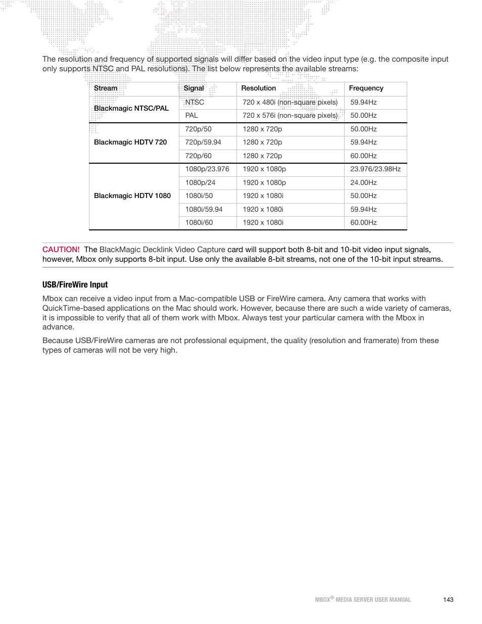 Usb/firewire input | PRG Mbox Designer User Manual v3.7 User Manual | Page 151 / 232