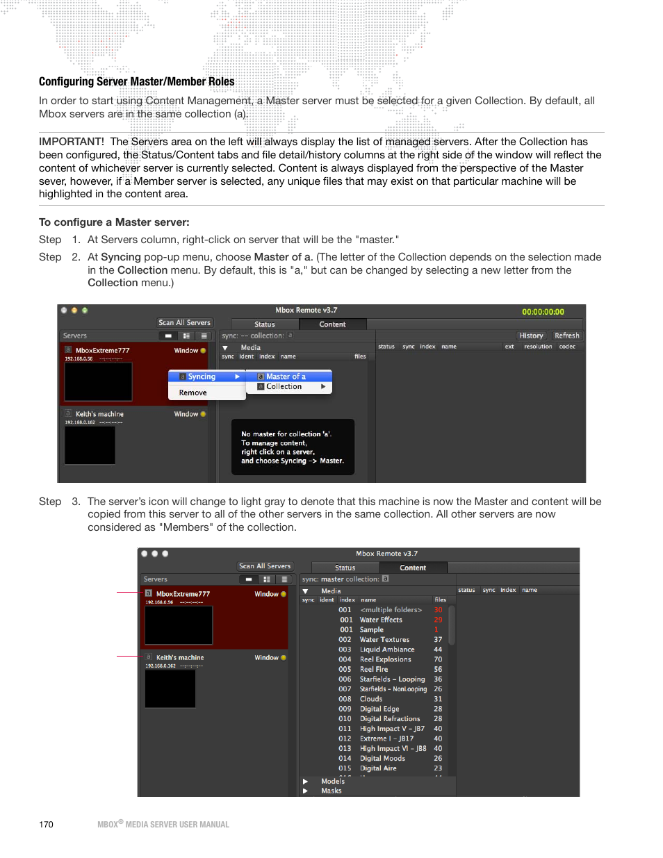 Configuring server master/member roles | PRG Mbox Designer User Manual v3.7 User Manual | Page 178 / 232