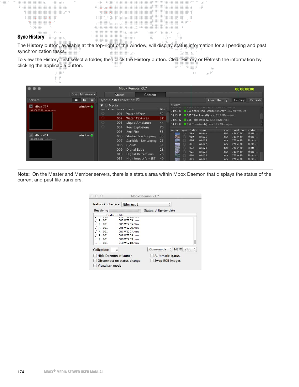 Sync history | PRG Mbox Designer User Manual v3.7 User Manual | Page 182 / 232