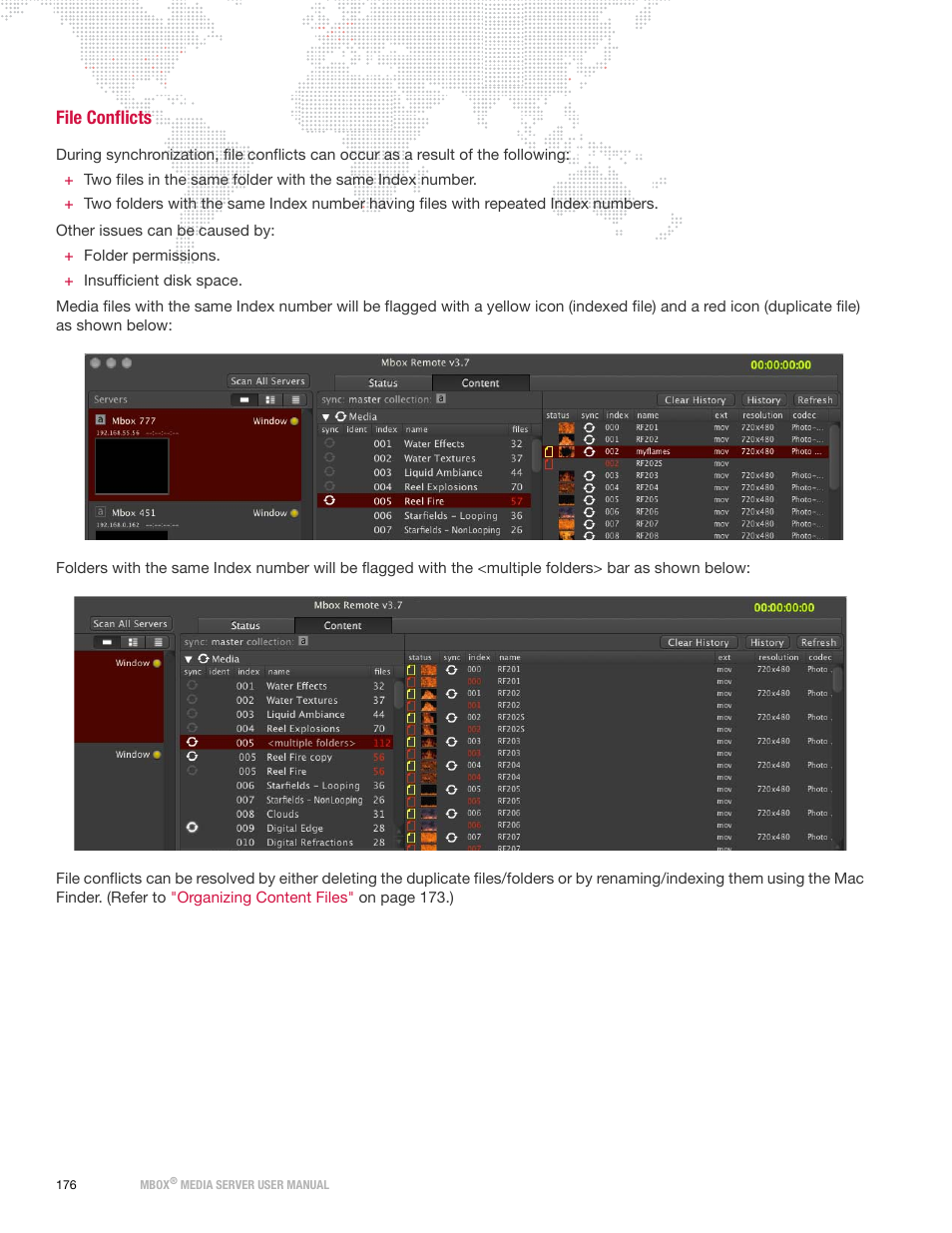 File conflicts, Fer to, File | Conflicts | PRG Mbox Designer User Manual v3.7 User Manual | Page 184 / 232