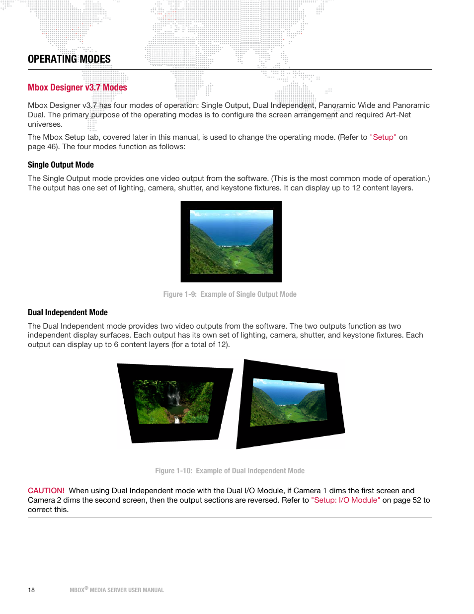 Operating modes, Mbox designer v3.7 modes, Single output mode | Dual independent mode, Single output mode dual independent mode | PRG Mbox Designer User Manual v3.7 User Manual | Page 26 / 232