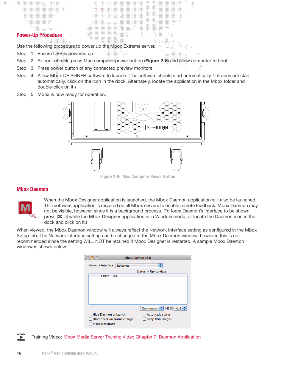 Power-up procedure, Mbox daemon, Power-up procedure mbox daemon | PRG Mbox Designer User Manual v3.7 User Manual | Page 36 / 232