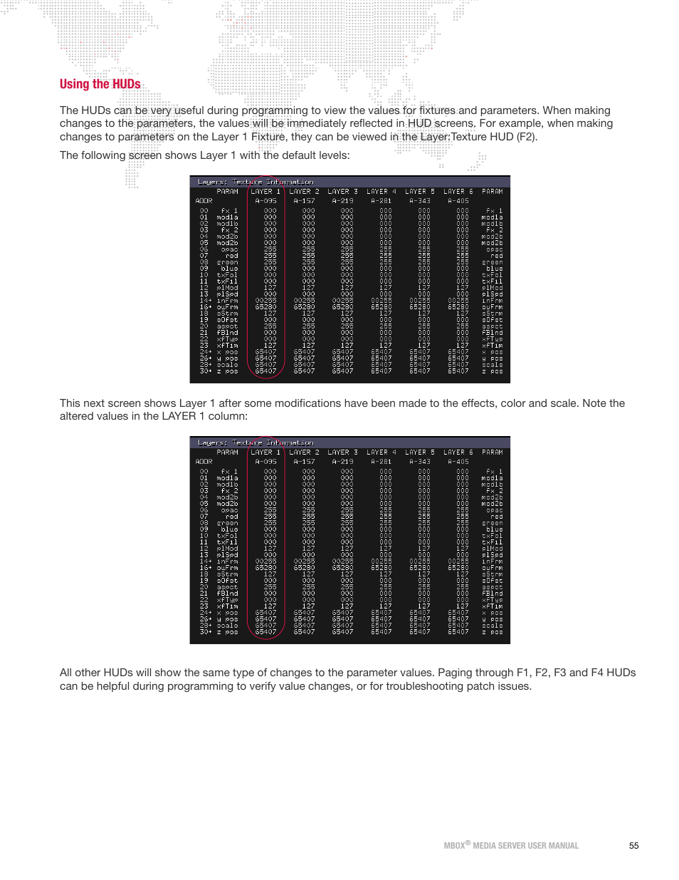 Using the huds | PRG Mbox Designer User Manual v3.7 User Manual | Page 63 / 232