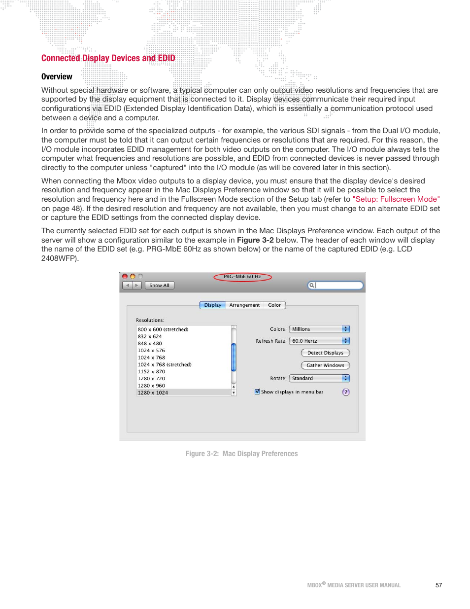 Connected display devices and edid, Overview | PRG Mbox Designer User Manual v3.7 User Manual | Page 65 / 232