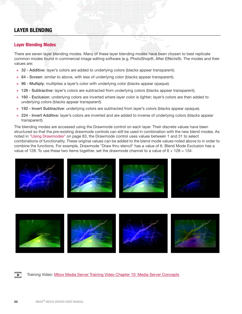 Layer blending, Layer blending modes | PRG Mbox Designer User Manual v3.7 User Manual | Page 96 / 232