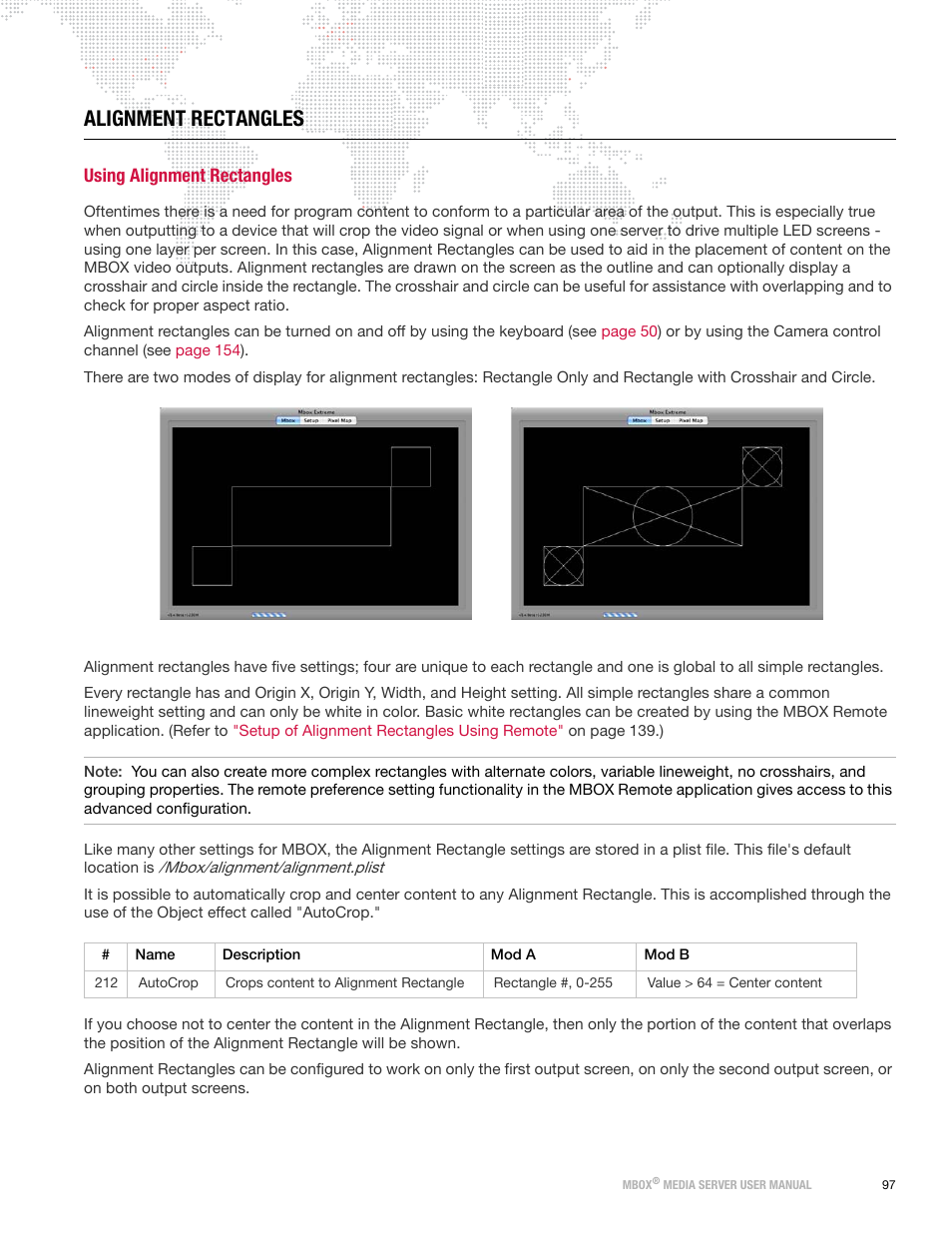 Alignment rectangles, Using alignment rectangles | PRG Mbox Designer User Manual v3.6.1 User Manual | Page 105 / 174